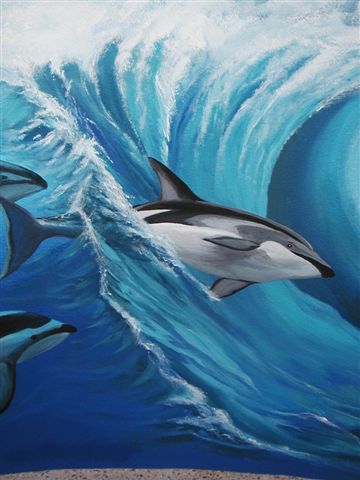 'Dolphin surfing' by C. S. Bauman